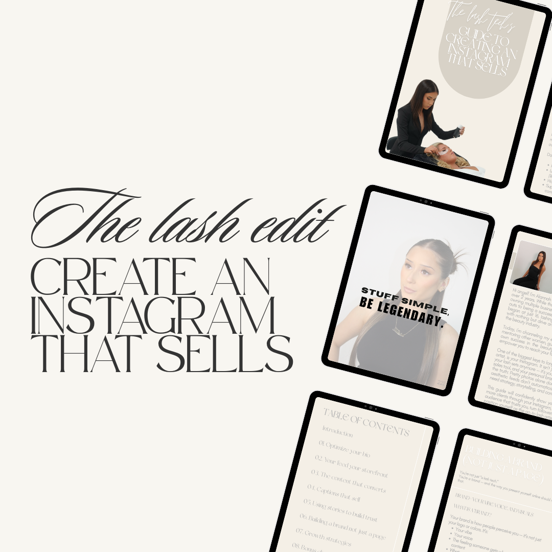 The lash Edit - Create an Instagram that sells